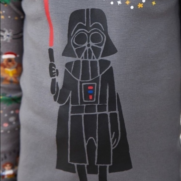Hanna Andersson NWT Star Wars Darth Vader Long Johns Pajamas Organic Scandi Kid - Picture 4 of 7